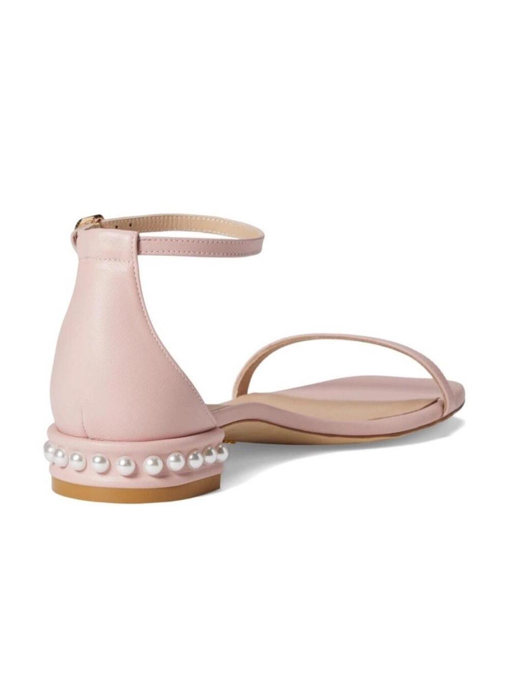 $475 Stuart Weitzman Nudistcurve Pearl Flat Sandal Ballet 8.5 B - Picture 2 of 15